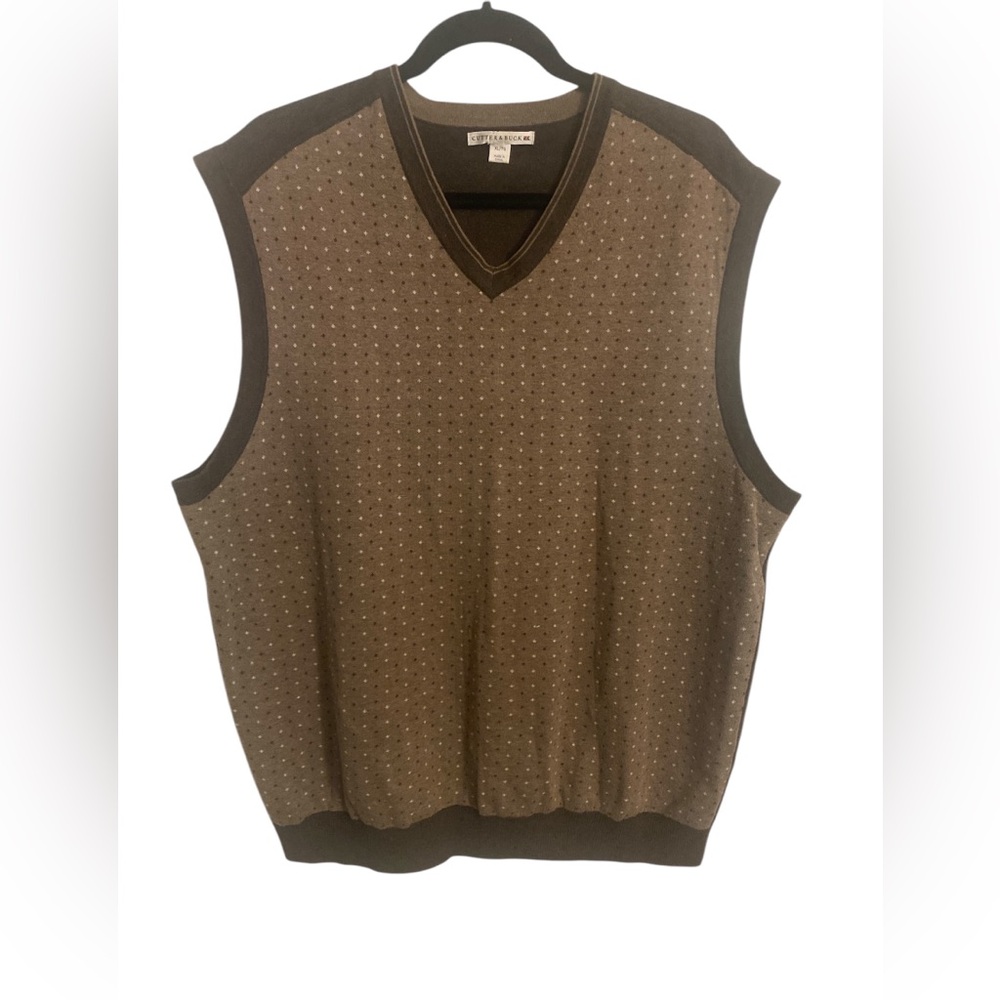 Cutter & Buck Men's Brown Sweater Vest XL GUC